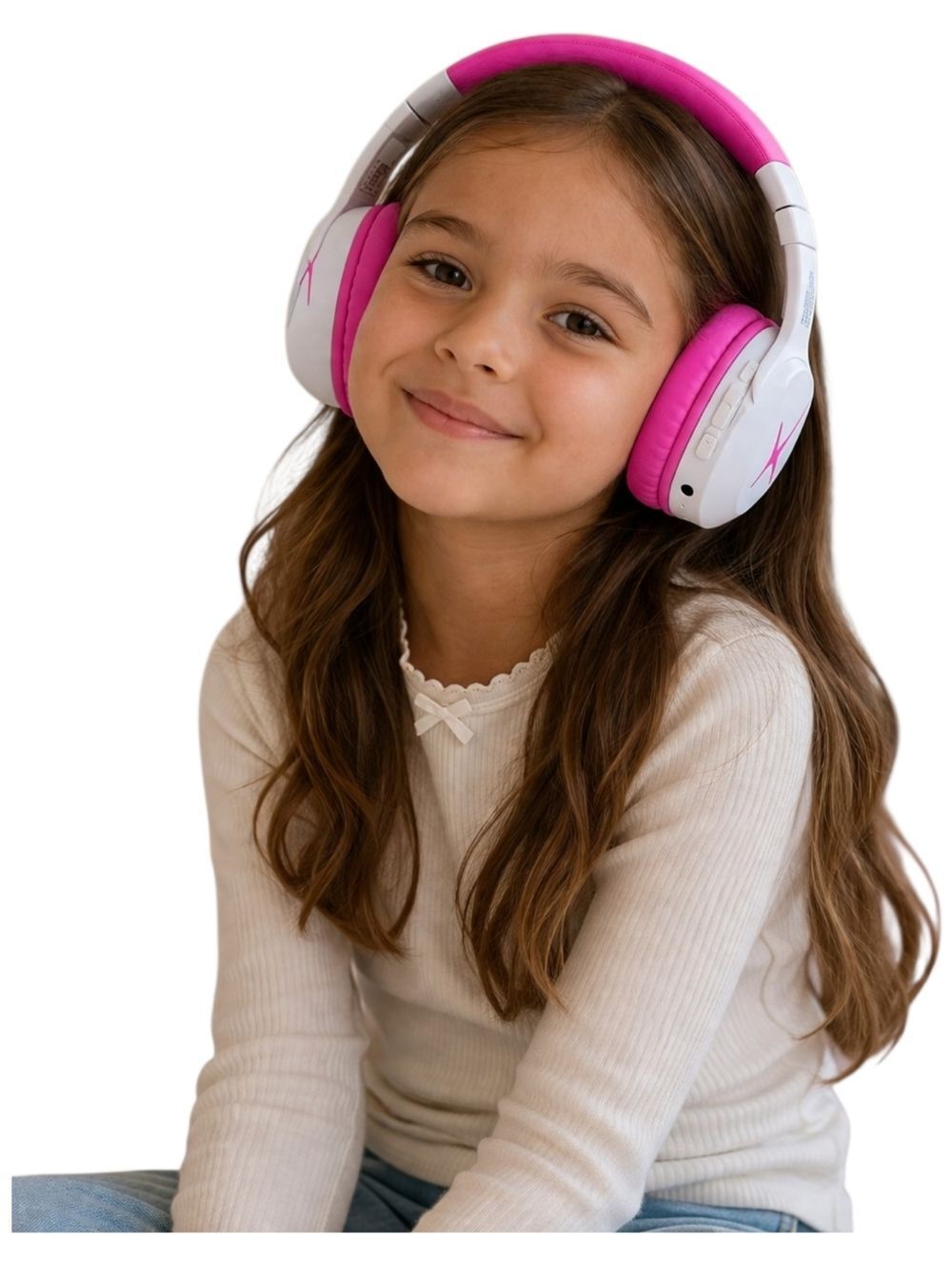 Altec Lansing Kids Wireless Noise Canceling Headphones Pink White Bluetooth